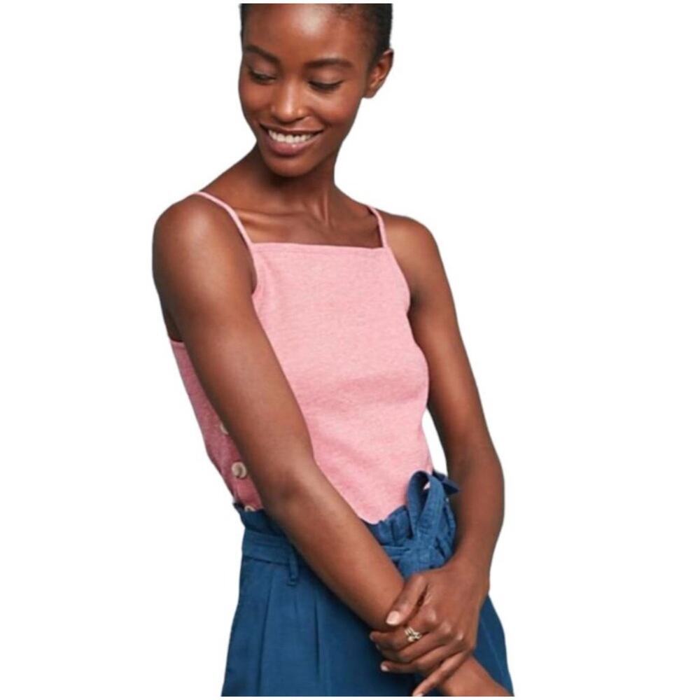 NWT Anthropologie Meadow Rue Pantego Side Button Tank Size Medium